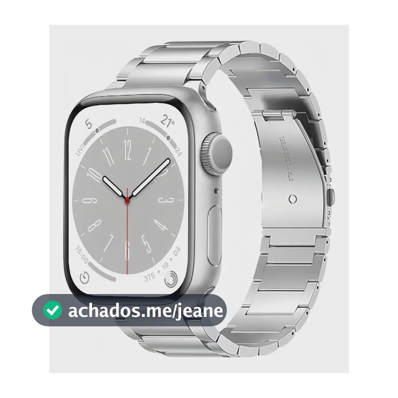 Pulseira De Aço Inoxidável Para Apple Watch 11 10 42/46/49mm Prata 44/45/49mms12/11/10 46mm