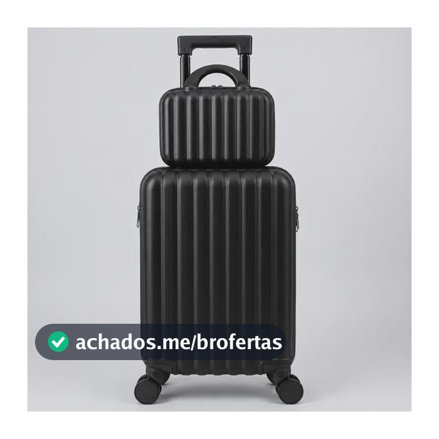Mala De 10kg Bordo De Mão Bloguerinha Com Frasqueira Preto Liso
