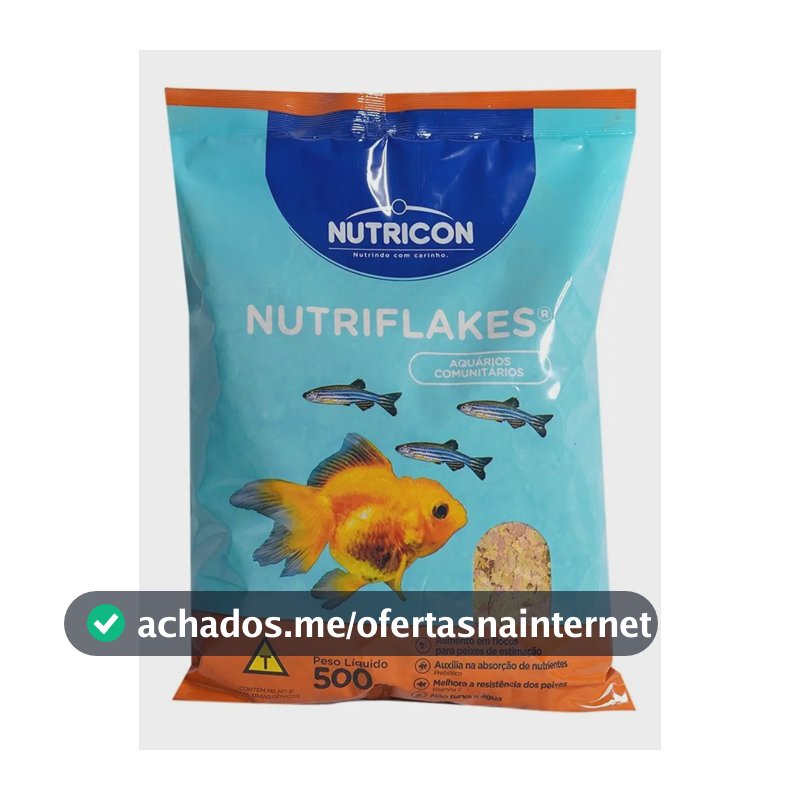 Nutriflakes 500g Ração Em Flocos Comida Peixes Ornamentais