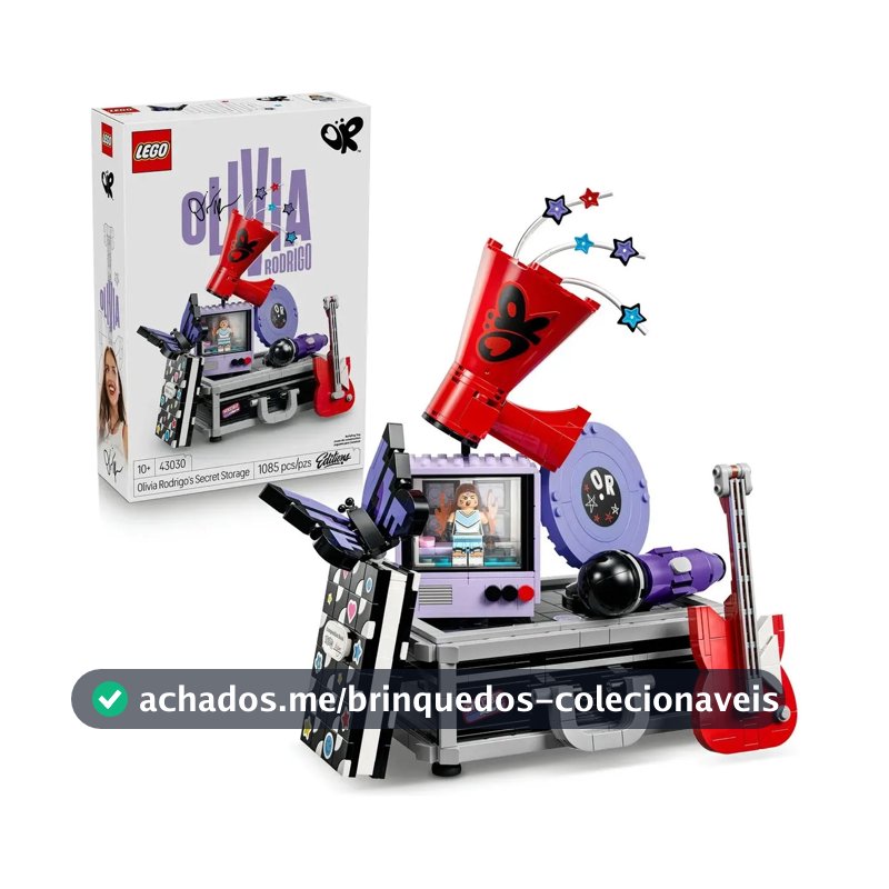 LEGO Editions O Armazenamento Secreto de Olivia Rodrigo 43030; Kit de construção estojo de turnê, ótima decoração de quarto para crianças montarem e exibirem; Presente para Dia das crianças; 10+
