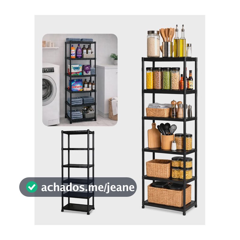 Estante Plastica Modular 6 Prateleiras Multiuso Organizadora