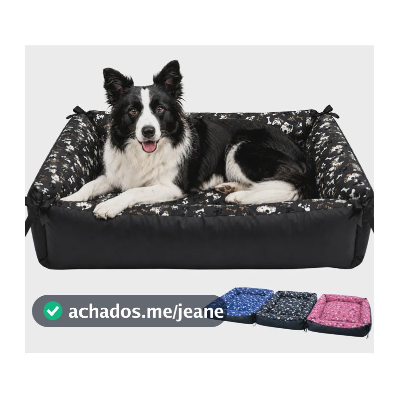Colchão Cachorro Grande 90x60 Lavável Base Impermeável - Patas Fiéis