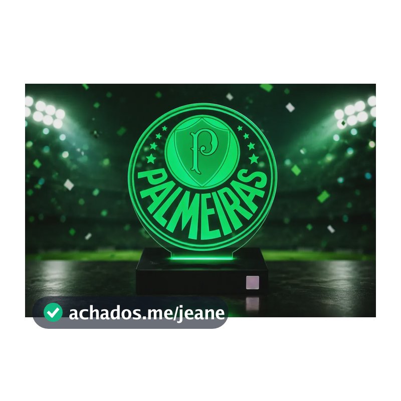 Luminária Led 3d Palmeiras Produto Oficial Personalizado Verde-escuro Verde 127/220v