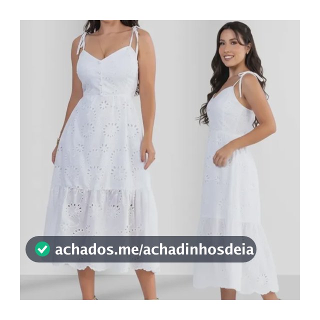 Vestido Feminino Midi Alça Fina Casual Igreja Verão - 2027