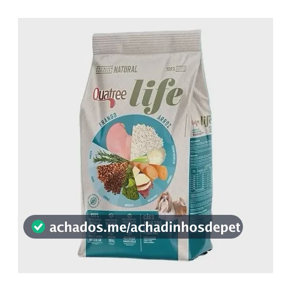 Ração Quatree Life Para Cães Raças Pequenas Sabor Frango E Arroz 3kg
