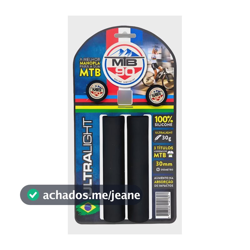 Manopla Punho Competição Mtb90 Ultralight 30mm 30g Bicicleta Preto