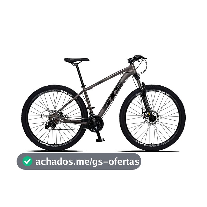 Bicicleta Aro 29 Gts Dexter 24 Marchas Freio A Disco Cor Grafite Com Preto Tamanho Do Quadro 21