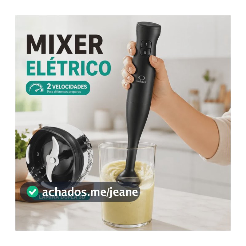 Mixer De Mão Portátil 2 Velocidades 200w Aço Inox 304 Preto Preto-220v 220v