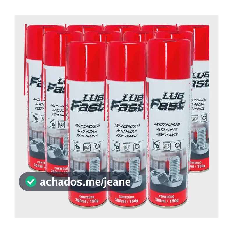 Kit 12 Und Desengripante Lubrificante Antiferrugem Lub Fast Laranja