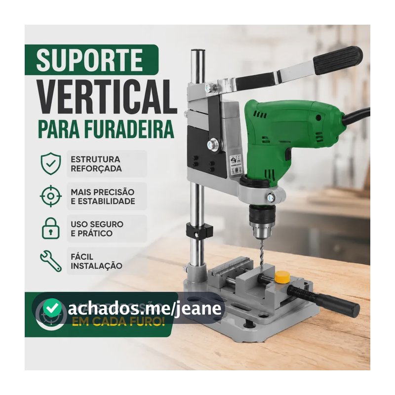 Suporte Para Furadeira 1/2 E 3/8 Manual C/ Morsa Ajustável