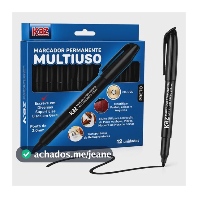 Kit 12 Canetinhas Caneta Marcador Retroprojetor Permanente