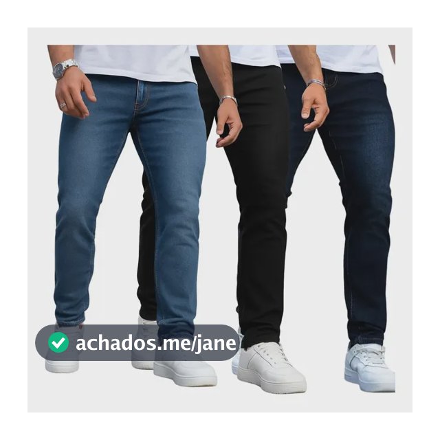 Kit 3 Calça Jeans Masculina Skinny Promoção Black Friday