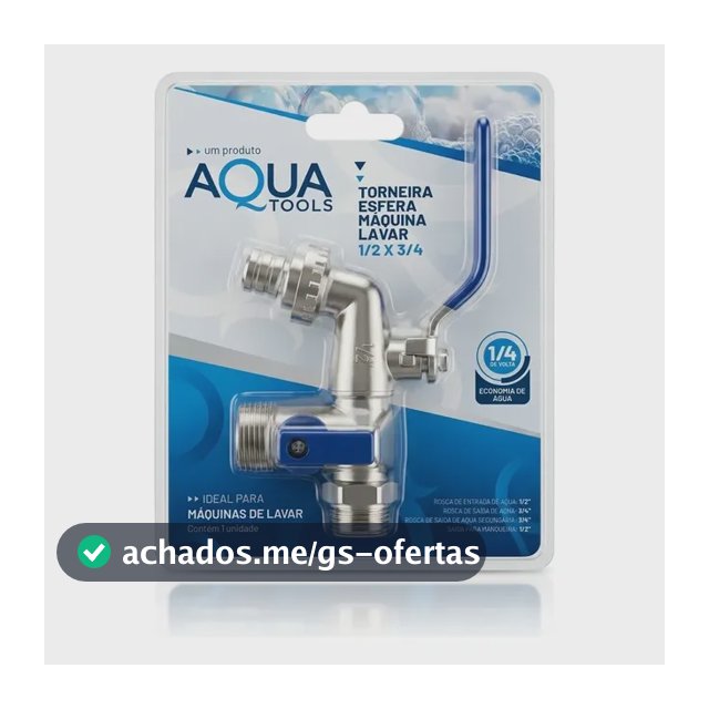 Torneira Esfera Saída Dupla Luxo 1/2 3/4tanque Maquina Lavar