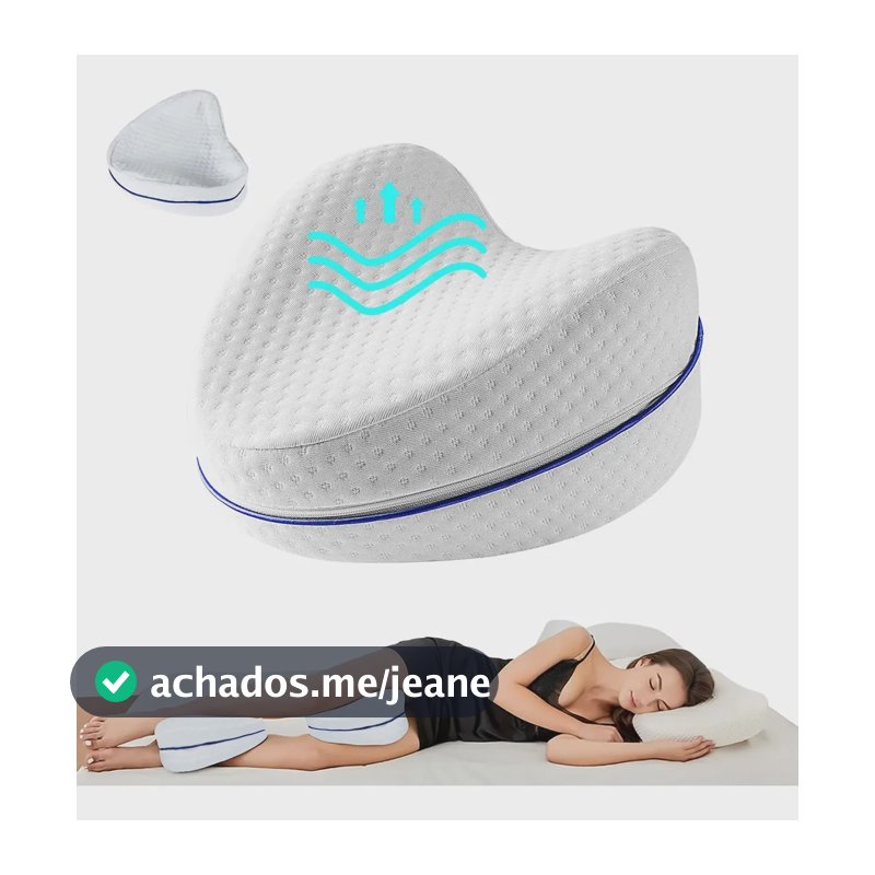 Travesseiro De Pernas Ortopédico Cervical Joelhos Almofada Branco