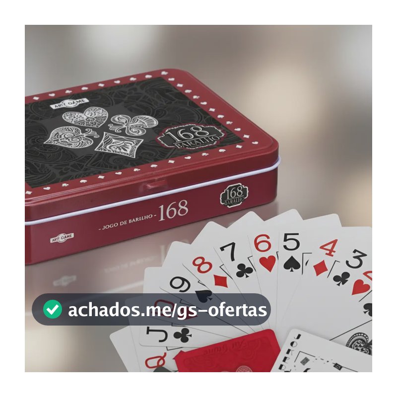 Kit 2 Jogos Baralhos Luxo Plástico Resistente Estojo De Lata Kit Preto E Vermelho