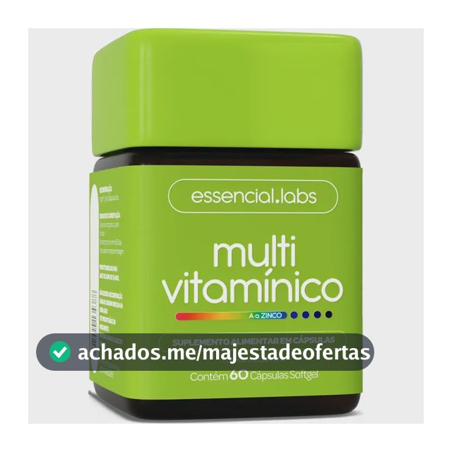 MULTIVITAMINICO de A a ZINCO - Polivitamínico com Fórmula Avançada e Concentrada - 60 cápsulas Softgel