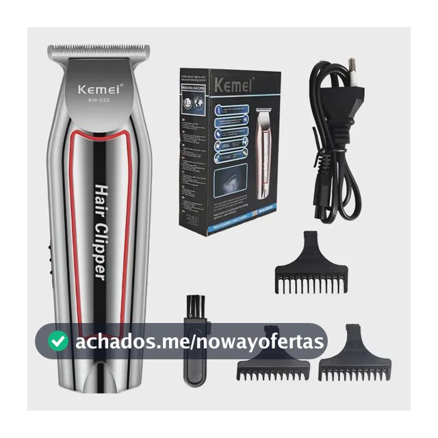 Máquina Acabamento Kemei KM-032 Barba Cabelo Bivolt