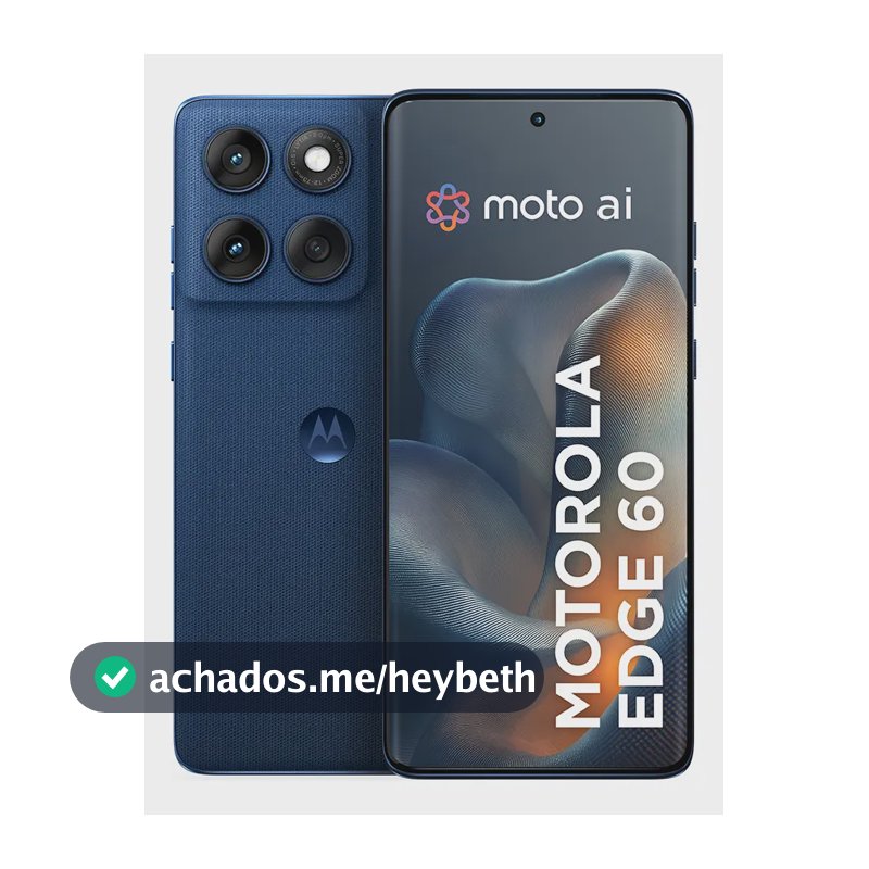 Smartphone Motorola Edge 60 5g - 512gb 12gb Ram+12gb Ram Boost, Tela Quad-curve Moto Ai 50mp Sony Camera Ultrarresistencia Militar Ip68 + Ip69 - Azul Marinho