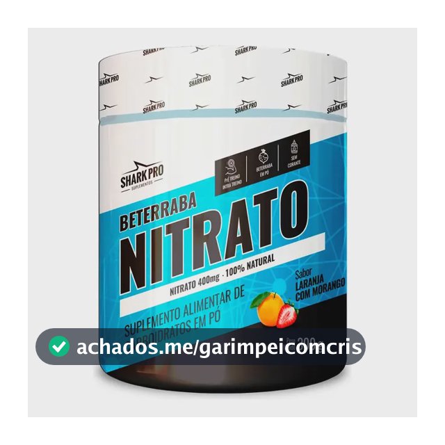 Nitrato De Beterraba 300g Shark Pro - Pré E Intra Treinos Sabor Laranja Com Morango