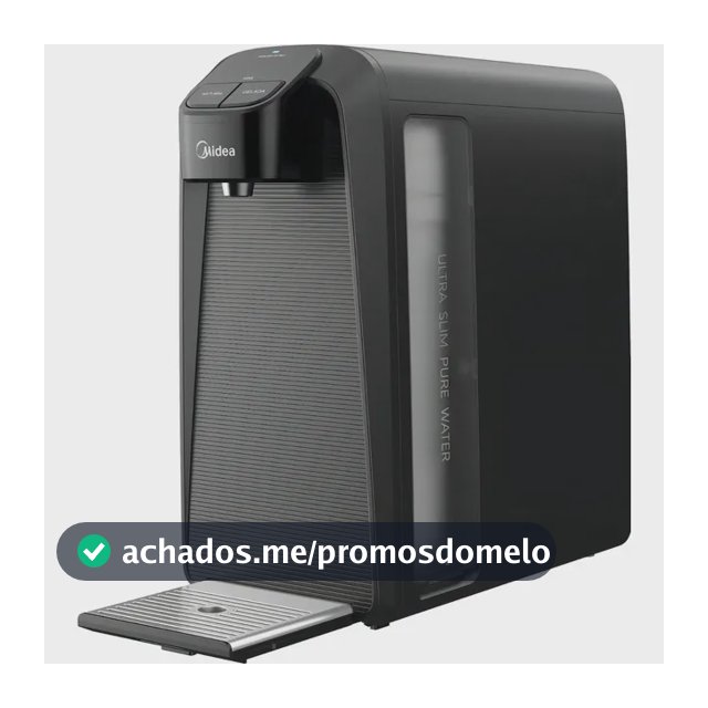 Purificador Midea SlimPure Bivolt Cinza Filtro 2 Estágios