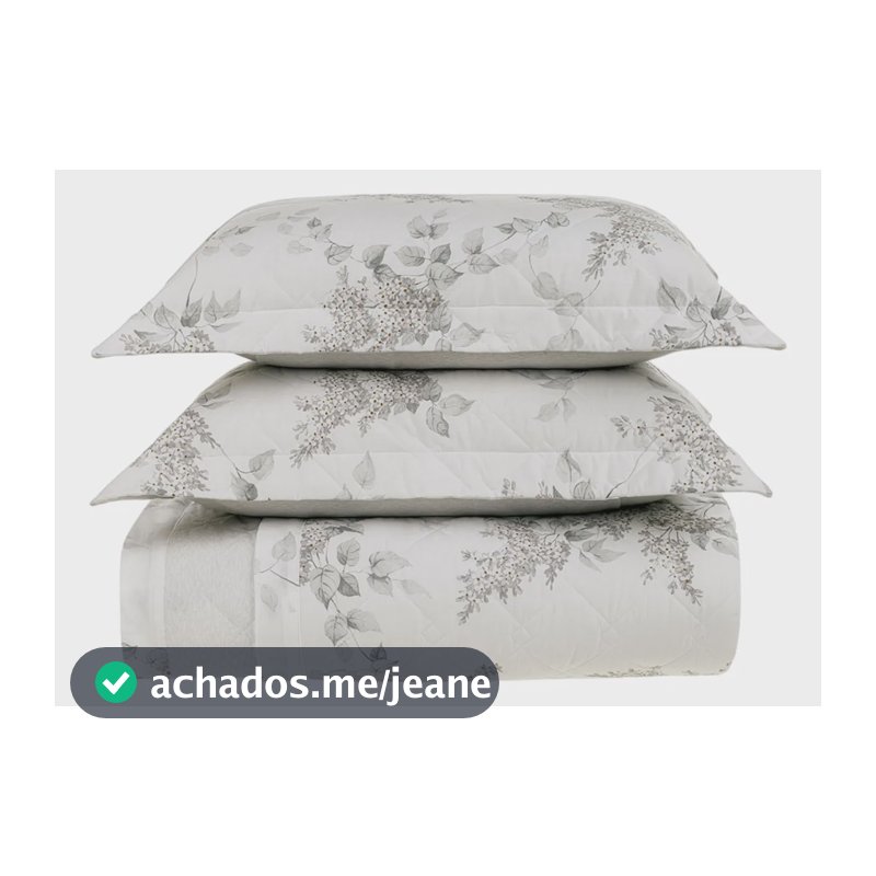 Colcha Cobreleito Queen Karsten 100% Algodão Percal 3 Peças Brenda Liso