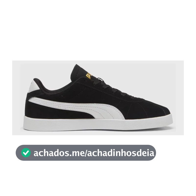 Tênis Feminino Club Ii Puma Preto Liso 37 Br
