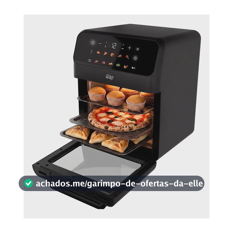 Air Fryer Oven 11 Litros Wap Waod4 Grey Stone Painel Digital 11 Funções 127V