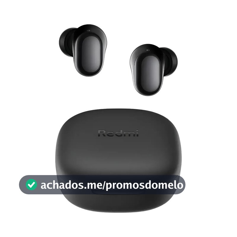 Fone de Ouvido Bluetooth Xiaomi Redmi Buds 6 Play M2420E1 Preto