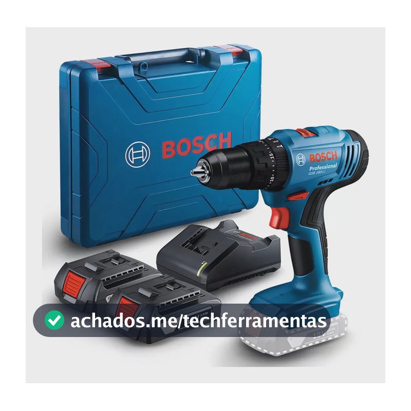 Furadeira Parafusadeira Impacto Gsb 183-li 2 Baterias Bosch Cor Azul Frequência 50/60hz