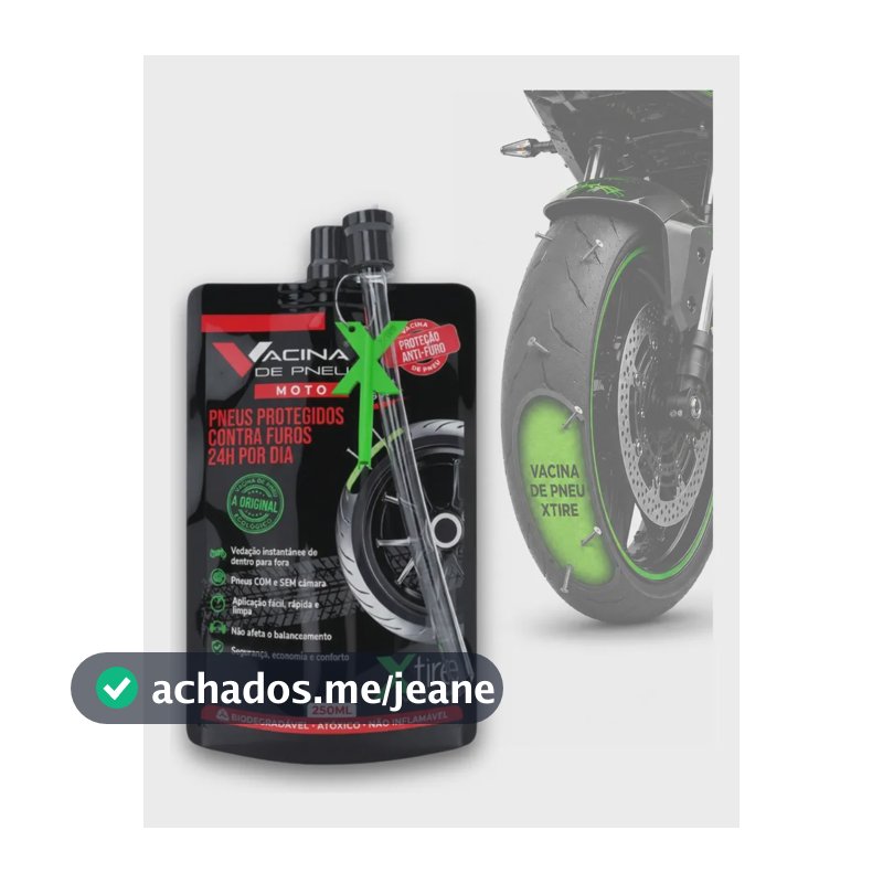 Vacina De Pneu Para Moto Xtire Selante Preventivo Anti Furo