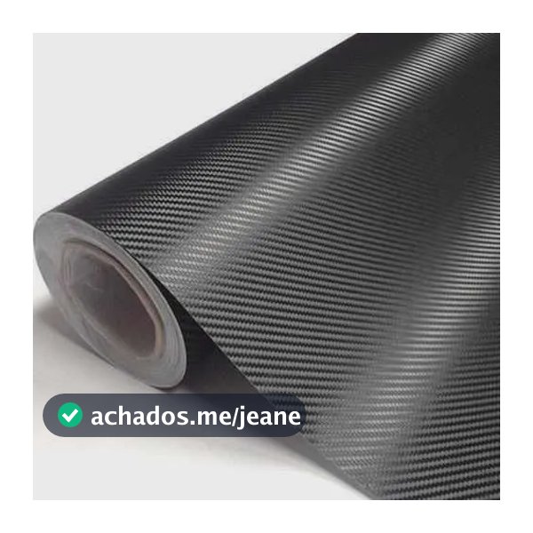 Vinil Adesivo Envelopamento Fibra Carbono Preto - 2m X 50cm