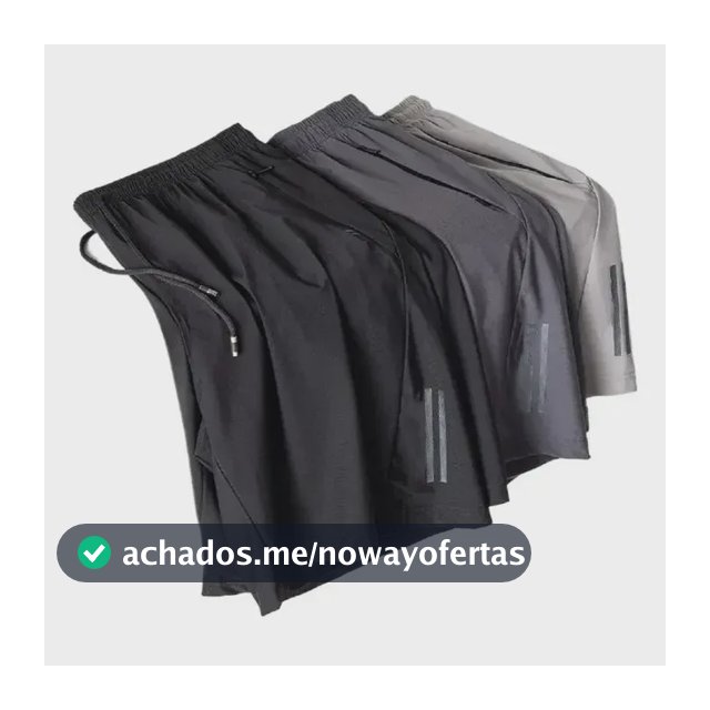 Kit 3 Bermuda Masculina Importada Seda  Secagem Rápida
