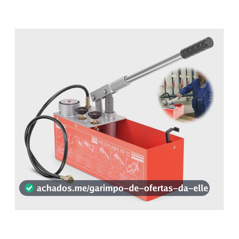 Bomba Para Teste Hidrostático 0 A 50 Bar 5 Mpa Rp50 220v