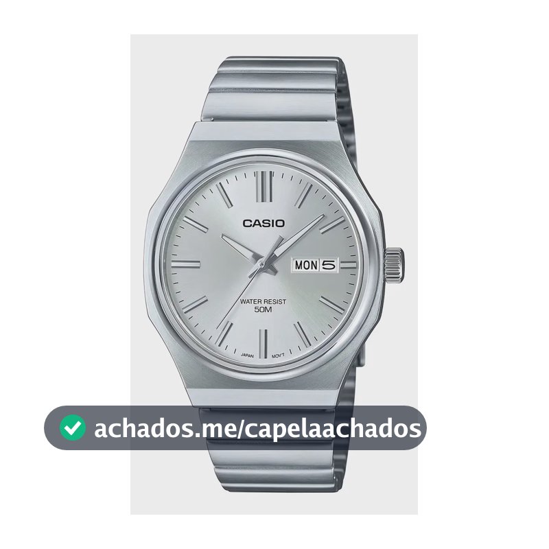 Relógio Casio Masculino Mtp-e735d-7av Prateado Original