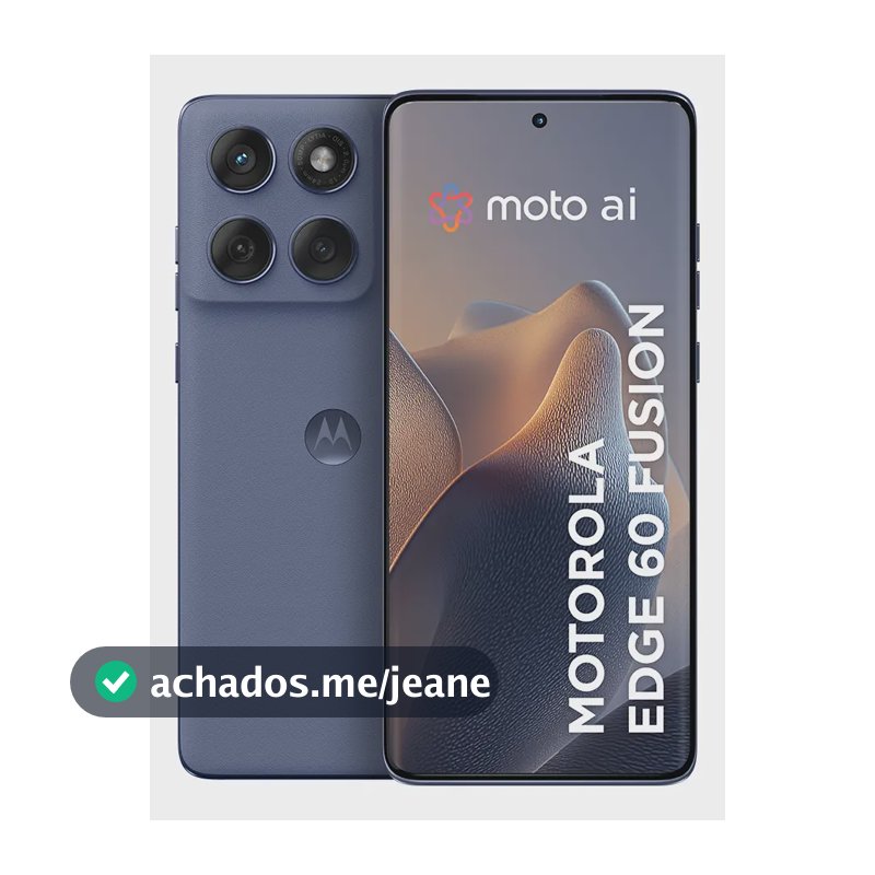 Smartphone Motorola Edge 60 Fusion 5g - 256gb 8gb Ram+8gb Ram Boost, 50mp Sony Ai Camera Ip68 Nfc - Cinza Vegan Leather