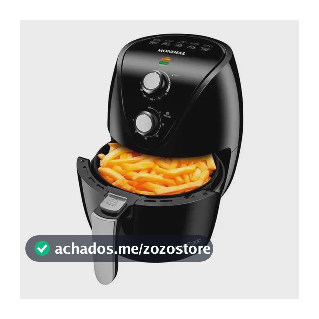 Air Fryer Fritadeira Eletrica Mondial +saude 1500w 3,5l Cor Preto
