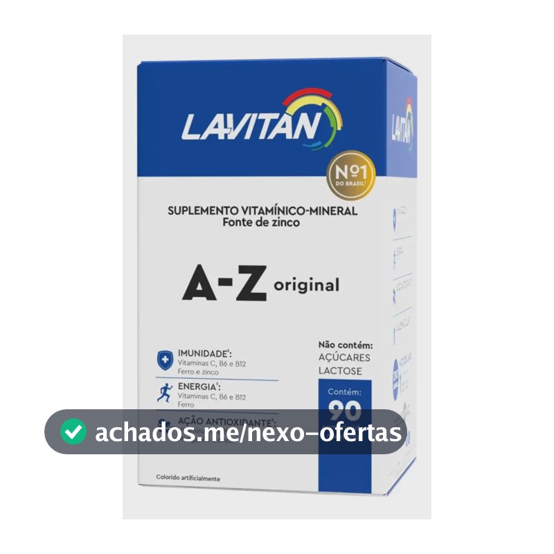 Vitamina Lavitan A-Z original em comprimidos Sem sabor de 90 un