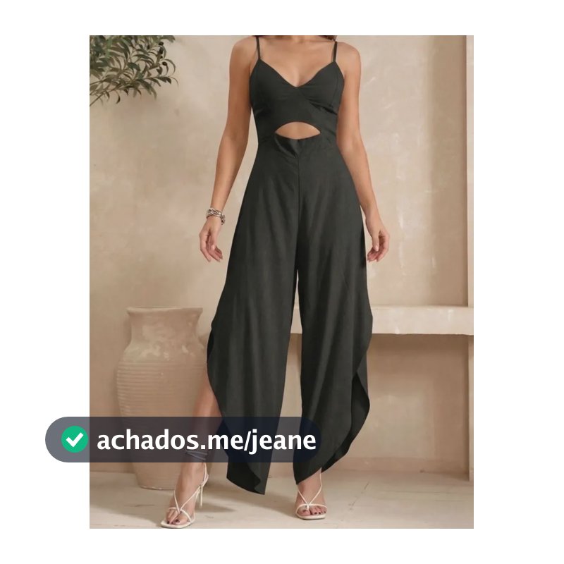 Macacão Viscose Feminino Pantacourt Pantalona Alcinha Social Preto G