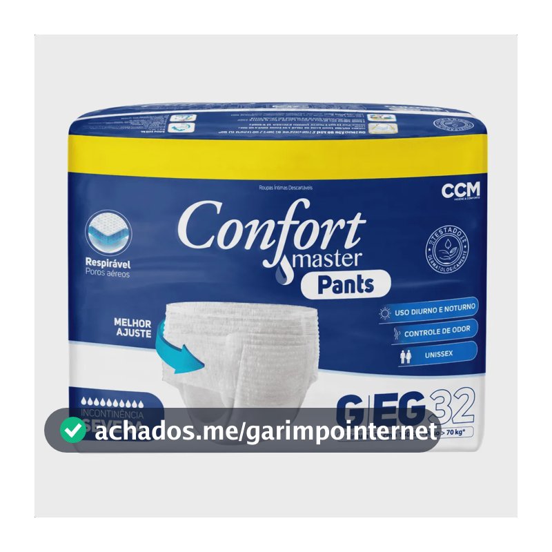 Fralda Geriátrica Pants ConfortMaster Noturna Severa G/EG x 32 un