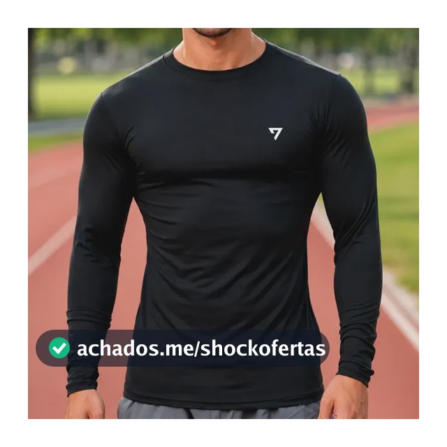 Camisa Térmica Masculina Segunda Pele Proteção Solar Uv50-