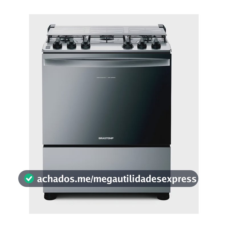 Fogão Brastemp BFS5NCR 5 Bocas Cor Inox Tipo de conexão Gás engarrafado