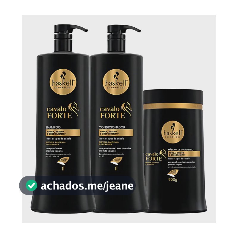Haskell Cavalo Forte Kit Shamp+cond+masc 1l