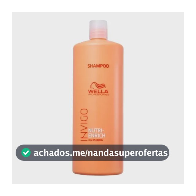 Shampoo Wella Invigo Nutri Enrich - Nutrição Cabelos Secos Danificados 1 Litro