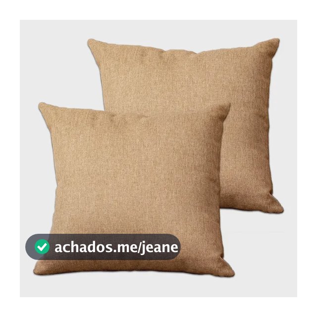 Kit 2 Capas De Almofada Linho Liso 45 X 45 Cm Caramelo US Decor