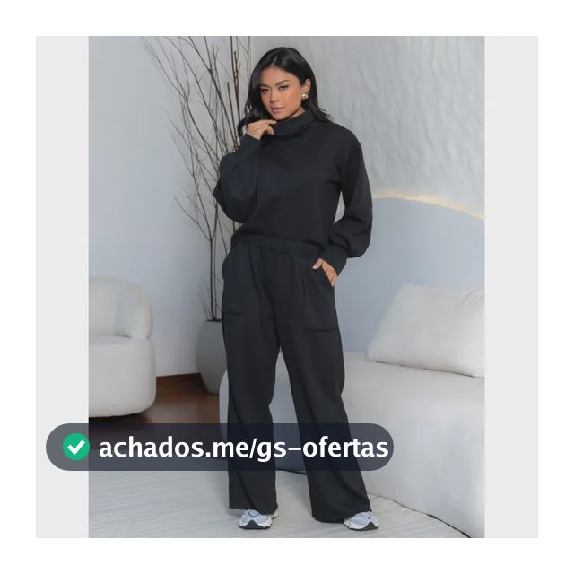 Conjunto Moletom Feminino Inverno Algodao Oversized