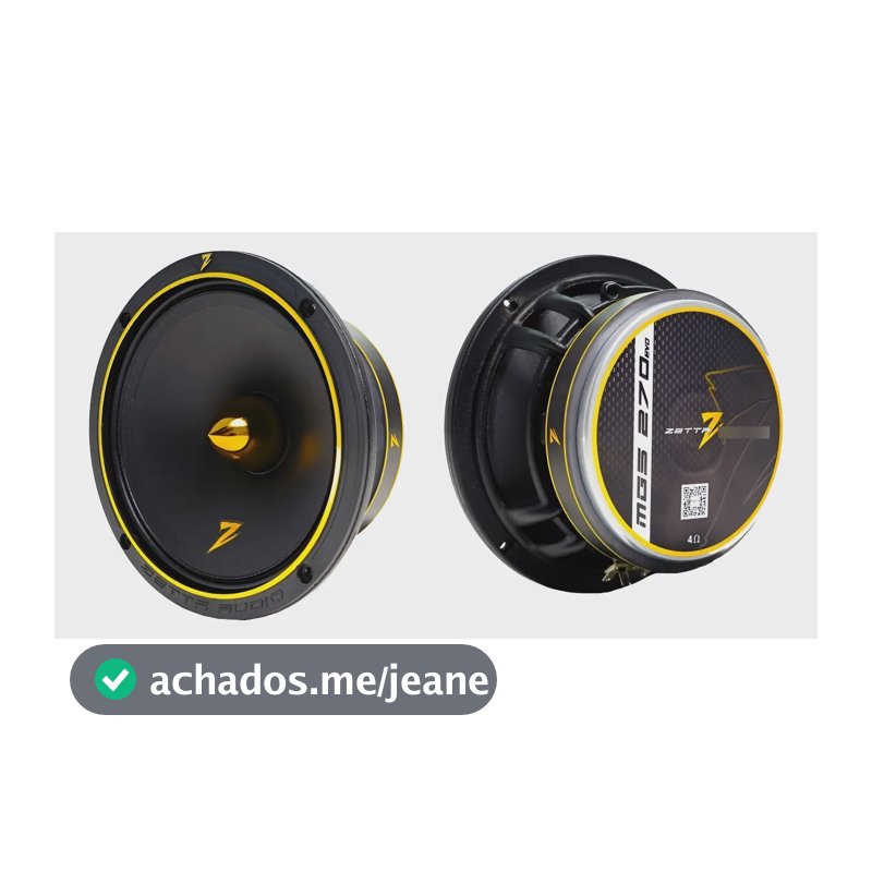 Par De Alto Falante 6" 270w 4ohms Zetta Audio 540w Par Preto