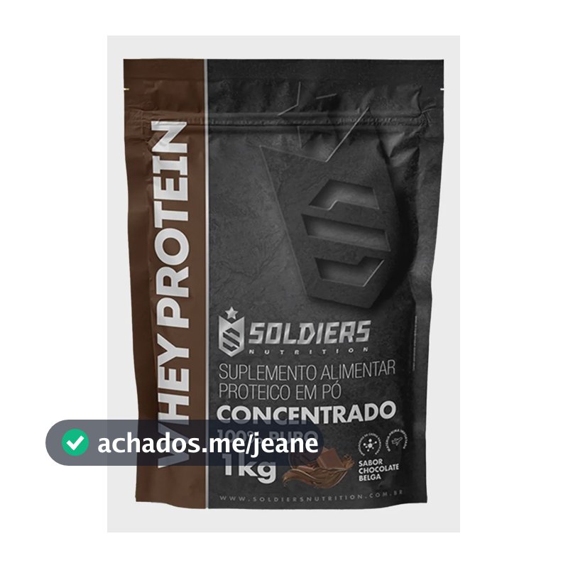 Proteína Soldiers Nutrition Suplementação Whey Protein em pó sabor Chocolate x 1kg