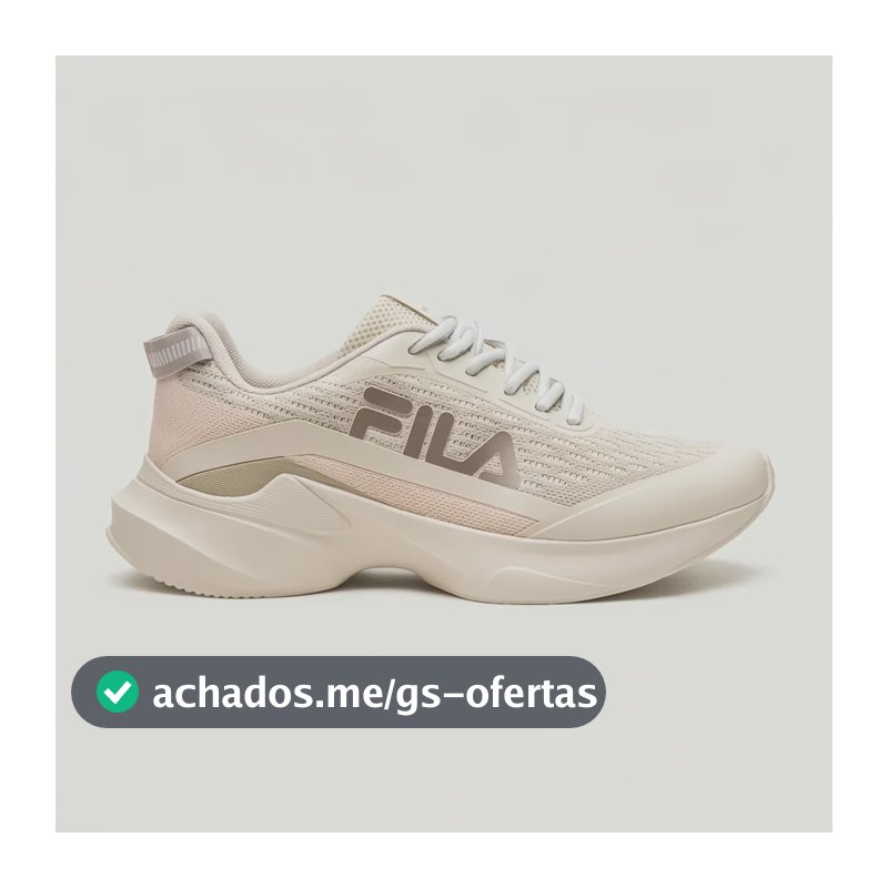 Tênis Fila Progress Lite 2 Feminino Original Academia Treino Bege Logomarca 38