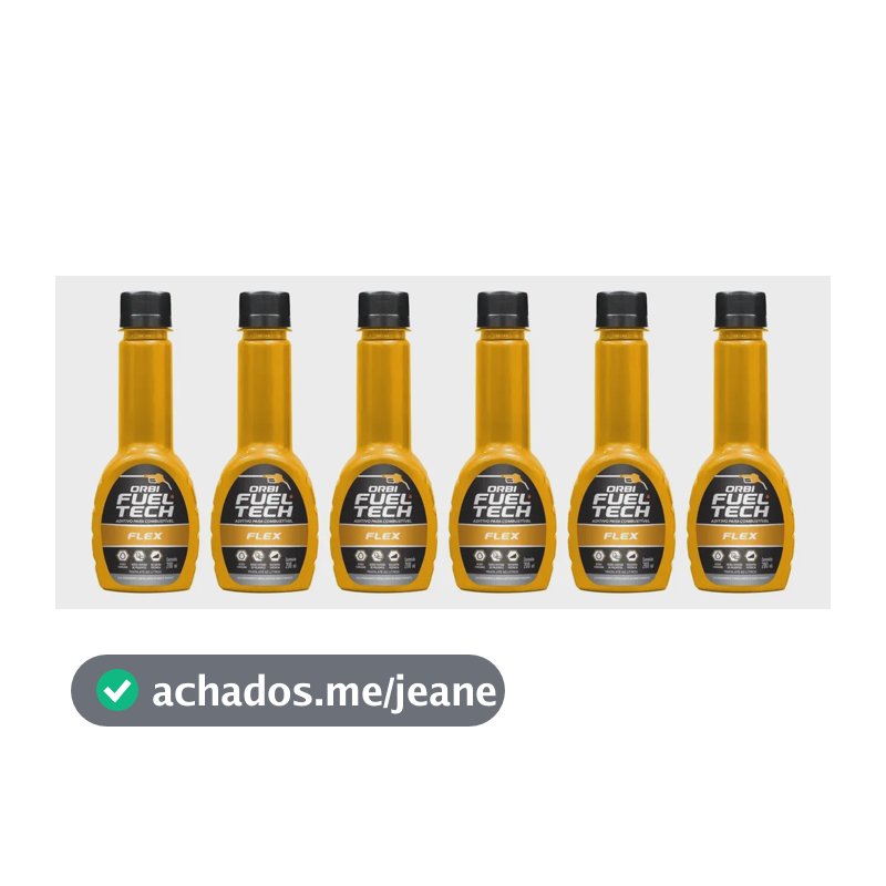 Kit 6 Aditivos De Combustível Orbi 200 Ml Motores Flex
