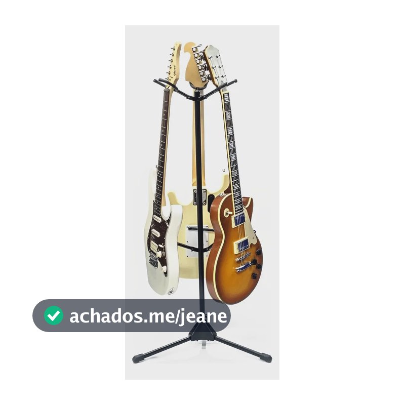 Suporte Para 3 Instrumentos Violão/guitarra/baixo Sptrio Cor Preto
